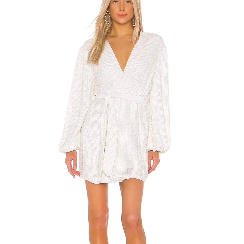 Retrofete Gabrielle Robe Dress in Moonglow White - worn once. Stunner